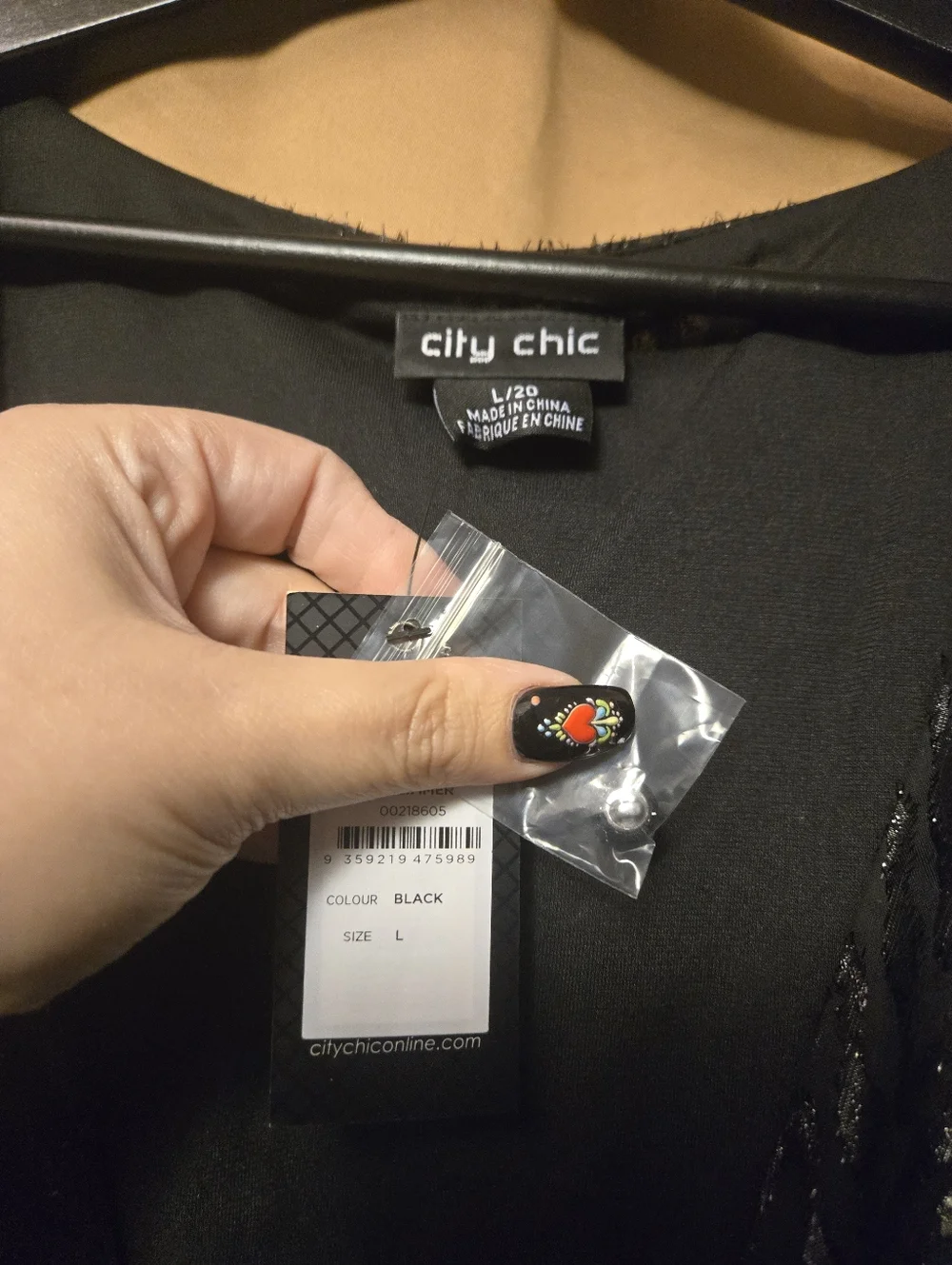 City Chic New Glimmer Jacket - black Size 20